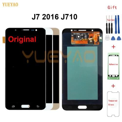 Original For Samsung Galaxy J7 2016 J710 J710F J710FN J710M J710Y LCD Display LCDs Touch Screen Digitizer Assembly Replacement