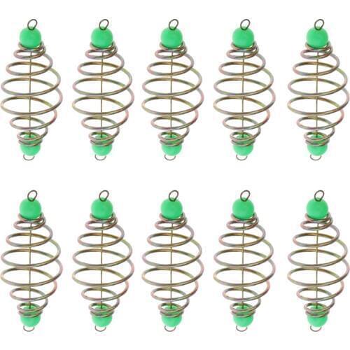 10Pcs Spring/ Coil Inline Fishing Feeders Carp Tench Bream Method Feeder Fishing Accessories Dropshipping