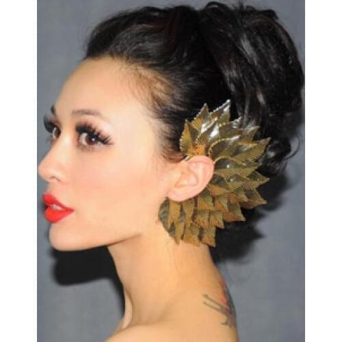 12pcs(not pair) Free Shipping Fashion Big fairy Muti Leaves ear hook earrings PUNK no pierced Big Leaf Ear Clip Ear Cuff