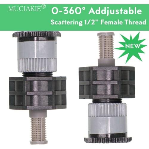 2-10PCS 1/2'' Female Scattering Nozzle Pop-up Sprinkler Adjustable 0-360 Degrees Durable Nozzle Garden Irrigation Water Saving