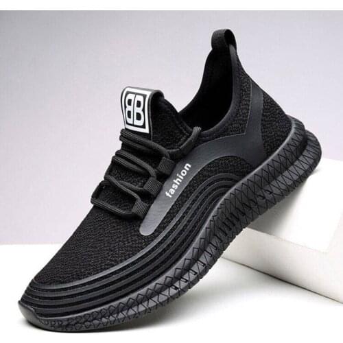 2021 Summer Men Shoes Male Lace-up Sneakers Fashion Mens Shoes Light Running Shoes Black Breathable Casual Shoes Walking Shoes