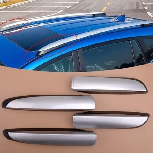 4pcs ABS Roof Rack Rail End Decorative Cover Shell Cap Fit For Toyota RAV4 XA40 2013 2014 2015 2016 2017
