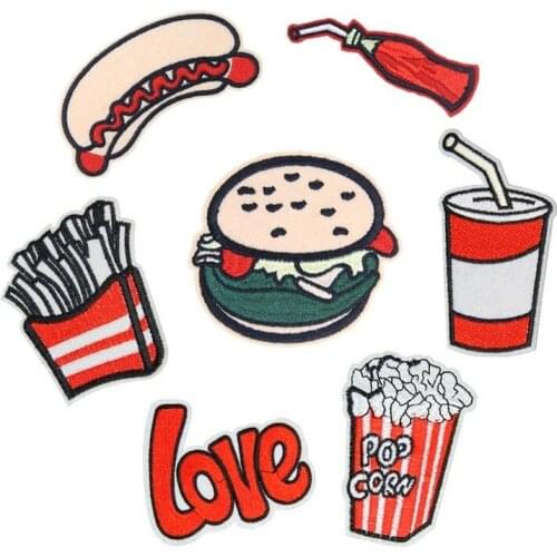 50pcs/Lot Embroidery Letters Clothing Decoration Accessories Food Diy Iron Heat Transfer Applique Iron on Patches