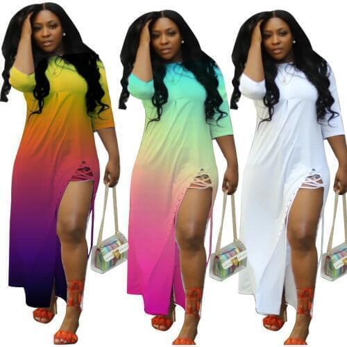 African Dresses For Women African Clothes Africa Dress Split Bandage Print Dashiki Clothing Ankara Plus Size Africa Woman Dress
