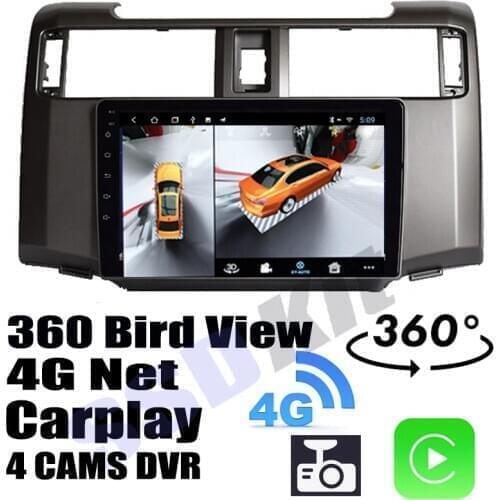 Car Audio Navigation GPS Stereo Media Carplay DVR 360 Birdview Around 4G Android System For TOYOTA 4Runner N280