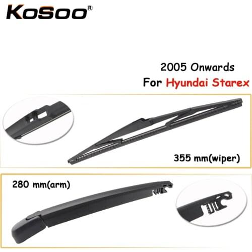 KOSOO Auto Rear Car Wiper Blade For Hyundai Starex,355mm 2005 Onwards Rear Window Windshield Wiper Blades Arm,Car Accessories