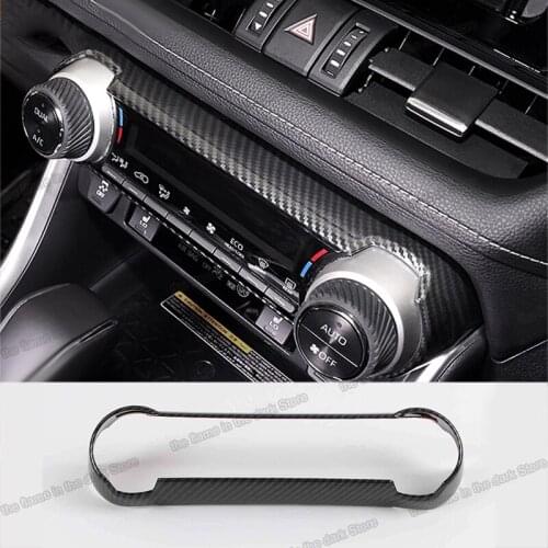Lsrtw2017 for Toyota Rav4 Car Air Conditioning Switch adjuster Trims Decoration Accessories 2019 2020 2021 Carbon Fiber xa50