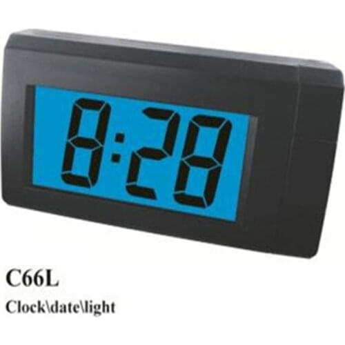 87HE Car Thermometer With Backlight Function Digital Clock Car Electronics Indoor Temperature LCD Display Gauge