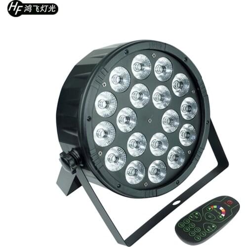 18x12w Wireless Remote Led Par Light RGBW 4in1 Flat Par Light Dyeing Par Lights Wall Washer