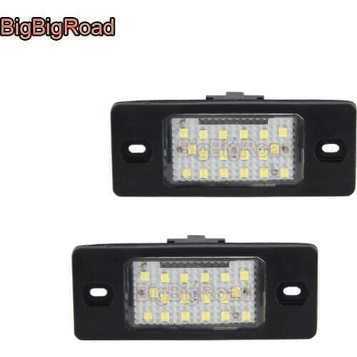 BigBigRoad For Porsche Cayenne 9PA 955 957 958 2002 2003 2004 2005-2010 LED Car License Plate Light Number Frame Lamp led Lights