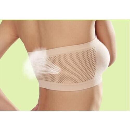 Women Basic Stretch Layer Strapless Seamless Solid Nursing Bra Cropped Tube Top Bra Bandeau Underwear Casual Breathable Womens