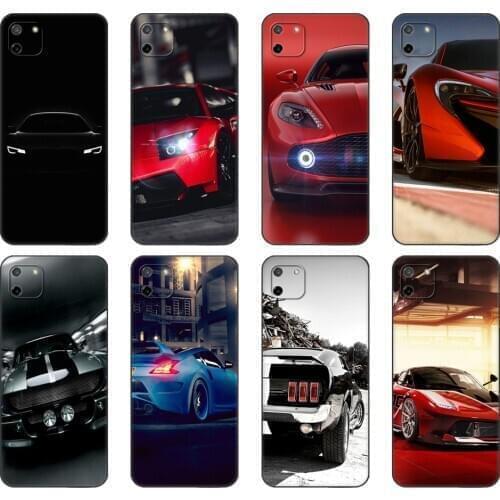 Black tpu Case For OPPO Realme C11 Case For Realme C 11 RealmeC11 Back RMX2185 Case Cover Bumper Sports Cars Male Men