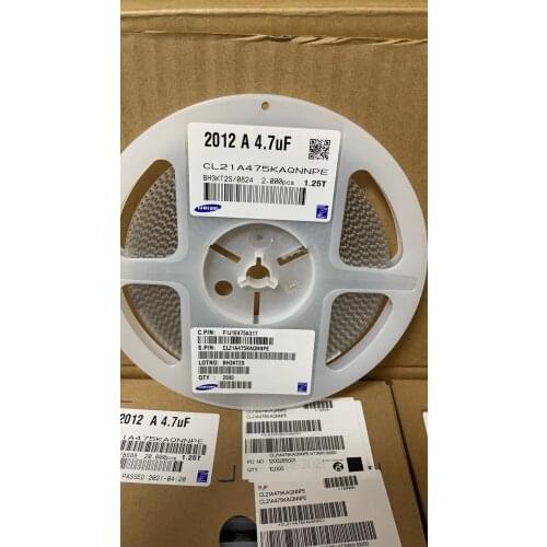 CL21A475KAQNNPE 0805 475K X5R 25V ±10% 2012 4.7uF 4.7 µF ±10% 25V ceramic capacitor X5R 0805 (2012 metric)