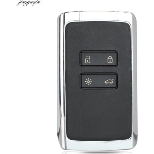 Jingyuqin 5pcs Remote Smart Car Key Case Shell For Renault Megane 4 Koleos 4 Buttons Auto Fob Keyless Entry Replacement