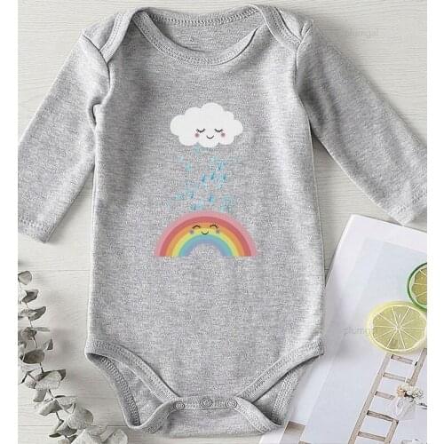 Rainbow Romper Baby Cotton Toddler Girls Winter Costume Infant Girl Outfit Fall Clothes for Kids Jumpsuit Newborn Autumn