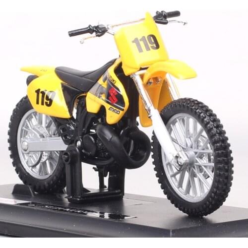 1/18 scale mini No.119 SUZUKI RM250 dirt bikes Motocross MX AMA Bicycle superbike metal diecast motorcycle model Toys for boys