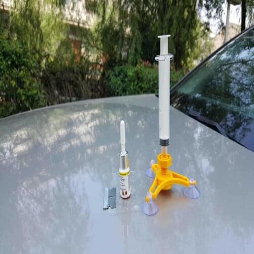 Windshield Repair Kit Quick Fix Car Cracked Glass Windscreen Repair Tool Kit Resin Sealer DIY Auto Window Screen Polishing