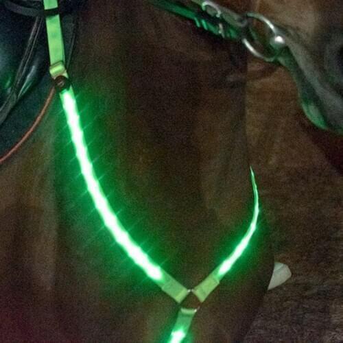 LED Horse Breastplate Collar Chest Strap Best High Visibility Tack For Horseback 667A