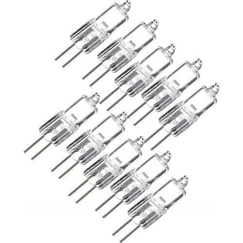 2020 New 10PCS G4 Halogen Light Bulb 20W Halogen G4 DC12V Indoor Halogen G4 Lamp Crystal Bulb Explosion-Proof Halogen Bulb