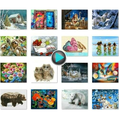 New 5D Diamond Painting Landscape Kit Diamond Embroidered Resin 3d Rhinestone Mosaic Home Decor Christmas Gift