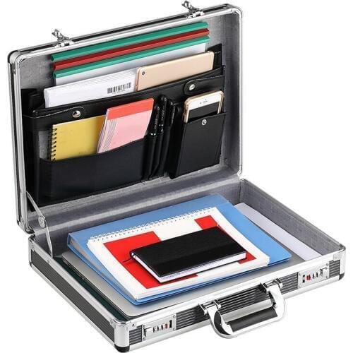 Portable Aluminum Tool case Outdoor suitcase toolbox password File box Impact resistant safety case equipment case 45x33x11cm