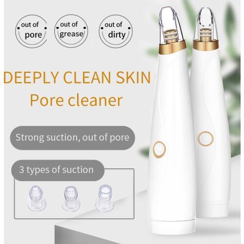 Facial Blackhead Remover Dot Nose Pore Cleaner Face SPA Suction Acne Skin Care Machine Beauty Tool Electric Vacuum Face Black