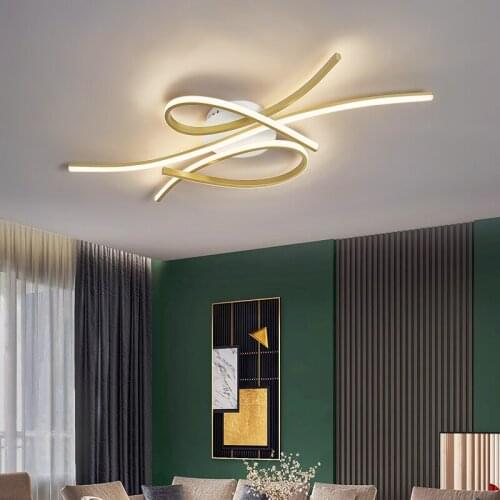 NEO Gleam Modern led Chandelier for living room bedroom study room Matte black or Gold finished Ceiling Chandelier fixtures