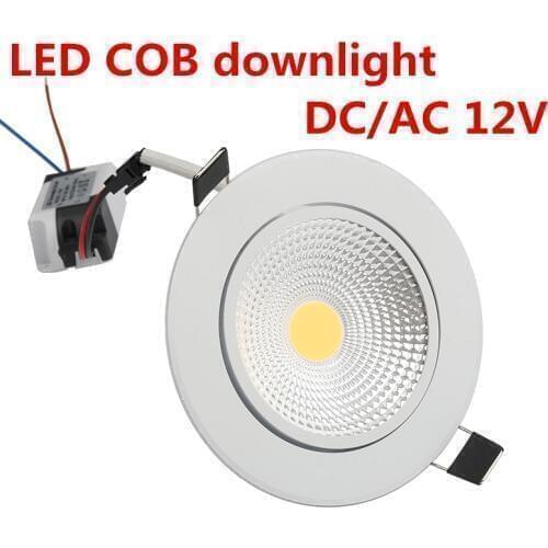 LED Downlight Super Bright Recessed LED SPOT Dimmable COB 5W 7W 9W 12W LED Spot light LED decoration Ceiling Lamp AC/DC 12V