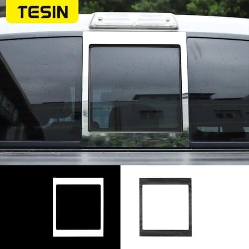 TESIN Car Rear Center Middle Window Decoration Cover Trim Sticker For Ford F150 Raptor 2009-2014 Auto Exterior Accessories