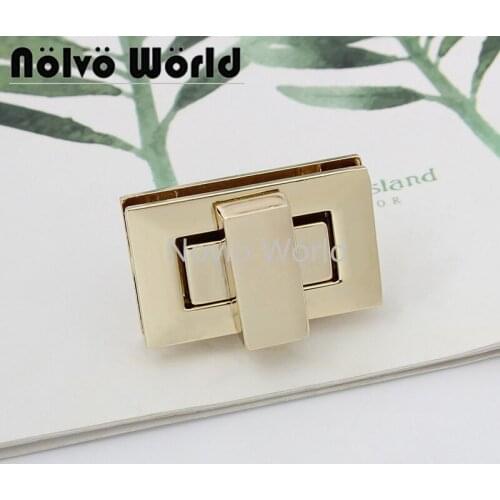 5-30sets 5 colors 33*20mm light gold color rectangle shape twist lock for suitcase metal turn lock luggage accessories