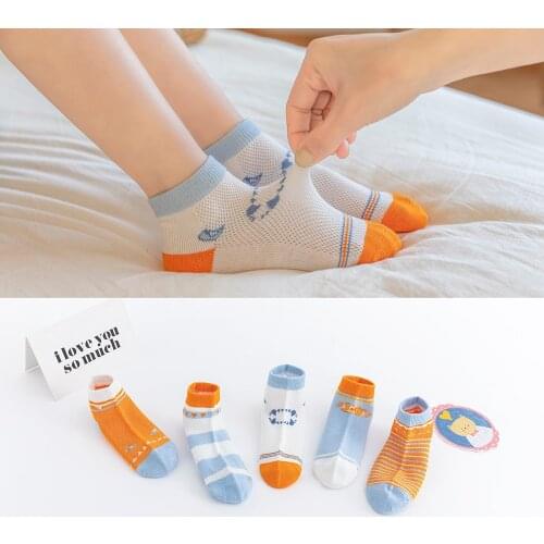5Pairs/lot Baby Socks Summer Spring New Cotton Kids Socks Thin Girls girls Cute Lovely Cartoon Socks