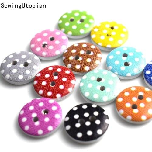 50PCS13MM 15MM Mixed Shape DIY Scrapbooking Cartoon Wood Button Wooden Buttons Childrens Garment Sewing Notions Accessories