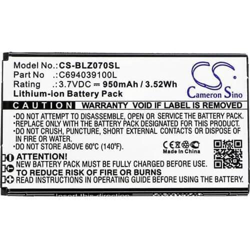 Cameron Sino 950mAh Battery for BLU Z070,Z070U,Zoey 2.4 3G,C694039100I,C694039100L