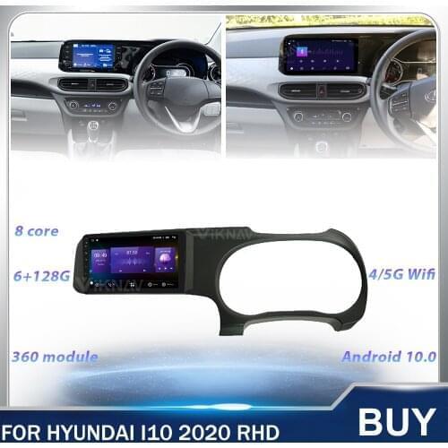 Android 2 Din Car radio DVD multimedia player For Hyundai I10 RHD 2020 Car GPS Navigation Touch Screen head unit 128G