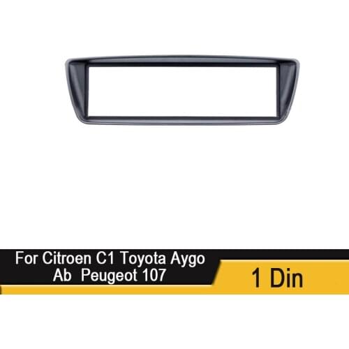 1 Din Car Stereo Radio Fascia Panel Plate Trim Kit Frame for Citroen C1 for Toyota Aygo Ab for Peugeot 107