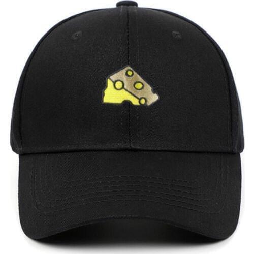 Cheese baseball cap hip hop embroidery food men dad hat outdoor sports hiphop snapack hat cotton kpop curved sunhat dropshipping