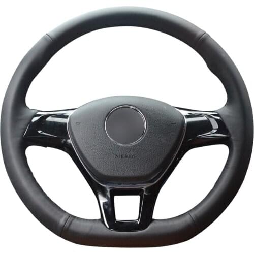 Hand-stitched PU Artificial Leather Steering Wheel Cover for Volkswagen VW Golf 7 Mk7 New Polo Passat B8 Tiguan Sharan Jetta