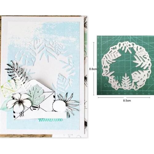 Flower Leaf Wreath Metal Cutting Dies Cut Die Mold Decoration Scrapbook dies Paper Craft Knife Mould Blade Punch Stencils Dies