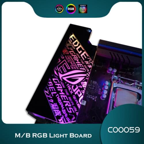 DIY Customize MB IO Light-emitting Board,For PC Case RGB Panel Decoration,Mirror/RGB , 5V/12V AURA Symphony Personality