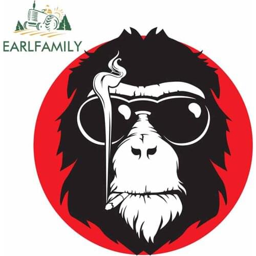 EARLFAMILY 13cm x 12.5cm For Monkey Car Stickers Interesting Decal Graffiti Sticker Vinyl Material Suitable for GTR EVO SX Decor