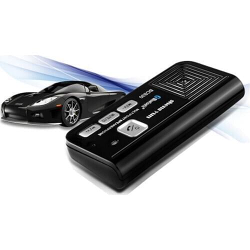 Handsfree Bluetooth car AUX sun visor with USB car charger Bluetooth Multipoint Speakerphone MP3 Music Player black