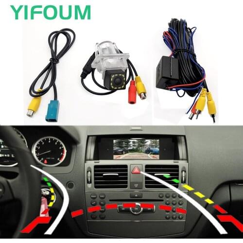 Fisheye Dynamic Trajectory Car Rear View Camera For Mercedes-Benz C Class W204 C180 C200 C280 C300 350 & Original Factory Screen