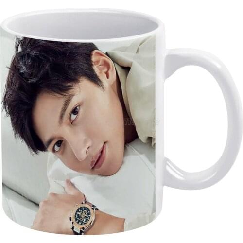 Ji Chang Wook White Mug Coffee Mug Afternoon Tea Christmas Cups Ceramic Mug 330ml for Coffee Ji Chang Wook Kdrama Actors Korea A