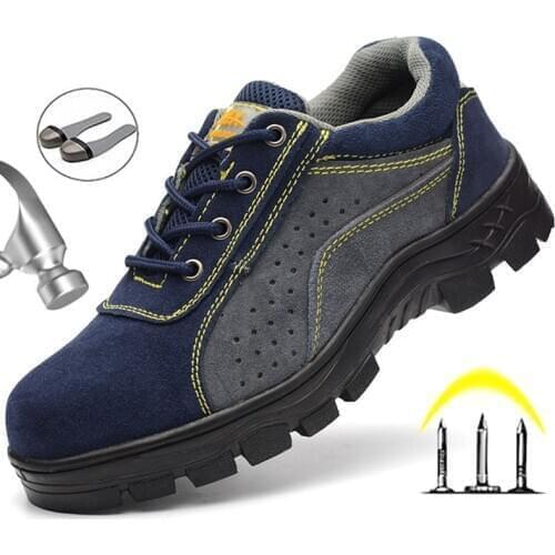 Summer Safety Shoes Breathable Work Shoes Mens Safety Boots Protective Shoes For Men Indestructible Work Boot Non-Slip Footwear