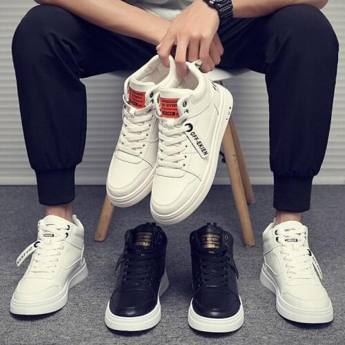 Mens Shoes New High top Outdoor Four seasons Shoes Board Shoes Men Fashion Sneakers Classic Non-slip Shoes Men Vulcanized Shoes