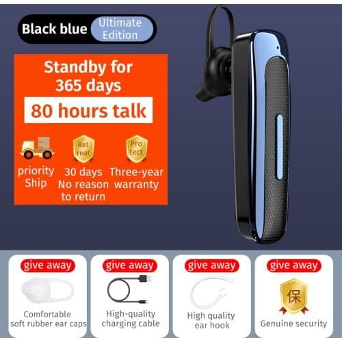 New Earhook Wireless Earphone Bluetooth 5.0 Single In-ear Headsets Support HD Call Noise Reduction Headphones Long Standby Time