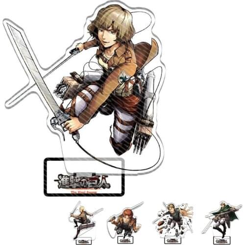New Cartoon Anime Attack On Titan Standing Figures Acrylic Standee Figurines Office Desk Decoration