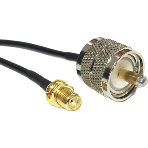 New UHF Male Plug PL259 Switch SMA Female Jack nut RF Coax Cable RG174 Wholesale 20CM 8" Adapter for WIFI