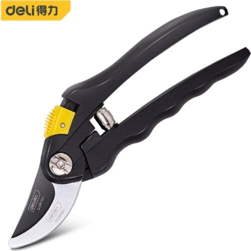 Deli Professional Pruning Shears Steel Head Garden Scissors Plant Trimming Secateurs Anti-slip Handle Home Portable Tools