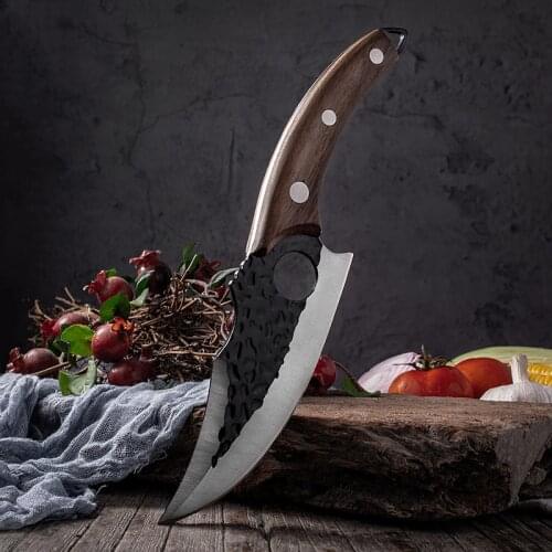 Handmade Hunting Knife Meat Cleaver Stainless Carbon Steel Boning Knife Peeler Chef Knife With Cover Forged Kitchen Knives